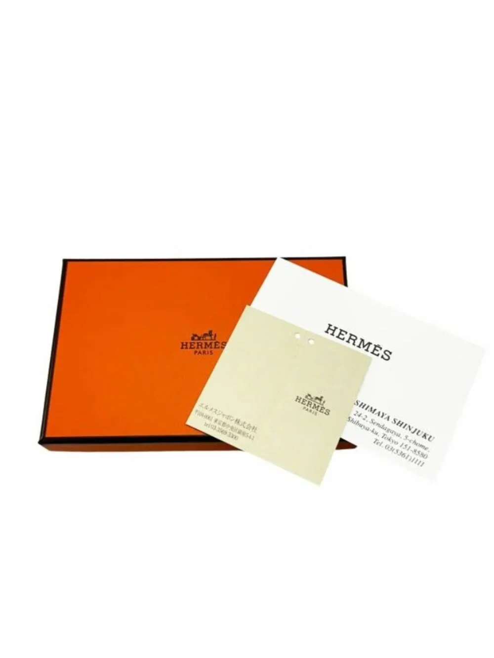 Hermes Epsom Calvi Duo Leather Coin Case Card Compact Wallet Caramel